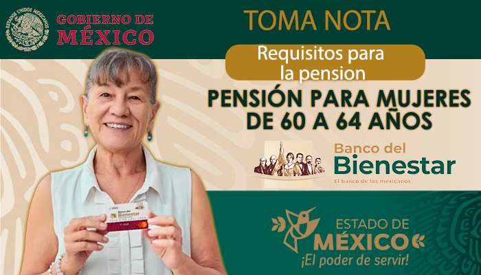 Pension para mujeres de 60 a 64 años